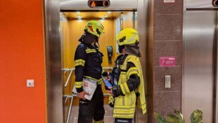 Der mobile „Tatort“, eine Liftkabine in einem Hotel im Salzkammergut
