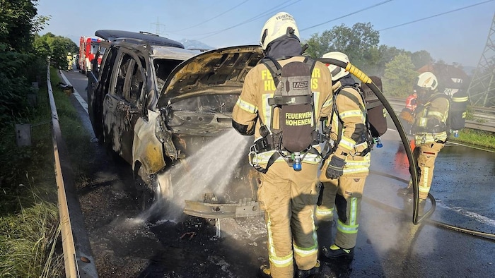 Die Einsatzkräfte hatten den Brand rasch gelöscht.