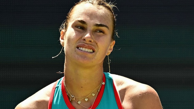 Aryna Sabalenka fällt das Lachen etwas schwer.