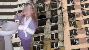 Das Wohnhaus in Kiew wurde in der Nacht von 16. auf 17. Juni zerstört. Die achtjährige Marie ...