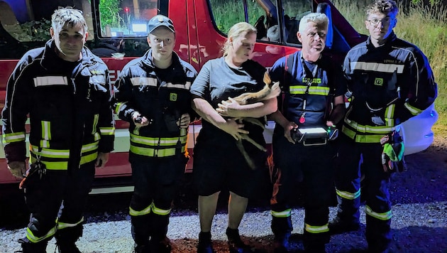 Feuerwehr Pinkafeld und Jägerin gemeinsam im Einsatz
