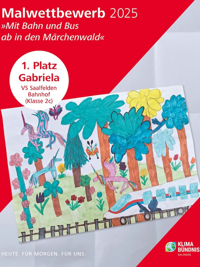 Einhörner, Schmetterlinge und ein bunter Märchenwald: Das Siegerbild von Gabriela.
