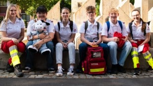Sechs der 600 Jugendlichen, die am Samstag Ernst und Spaß verknüpften