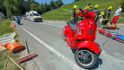 Ein Vespa-Fahrer wurde verletzt.