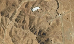 Ein Satellitenbild der iranischen Atomanlage Fordo