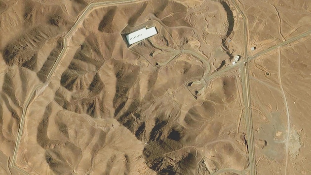 Ein Satellitenbild der iranischen Atomanlage Fordo