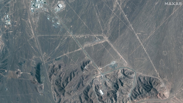 Auf diesem Satellitenbild ist die iranische Atomanlage Fordow zu erkennen.