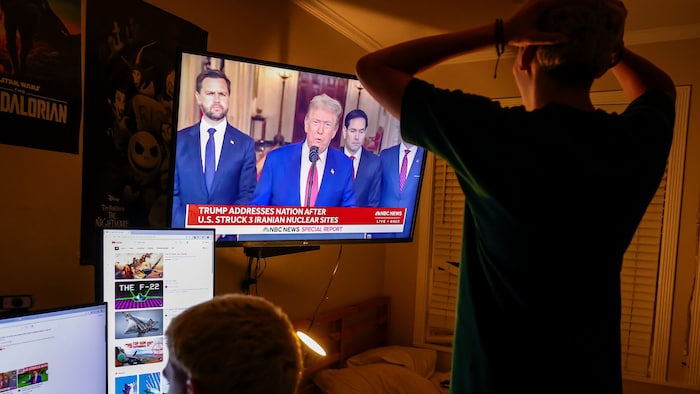 Nach dem US-Angriff auf die iranischen Atomanlagen wandte sich Präsident Donald Trump an die ...