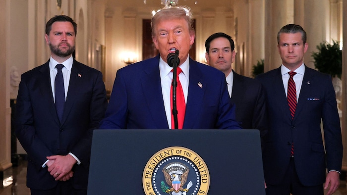 Donald Trump spricht im Zusammenhang mit den Angriffen auf den Iran nicht von Kriegseinstieg.