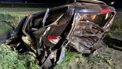 Heftiger Bilder des Unfallfahrzeugs