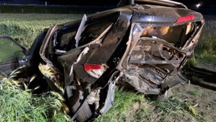 Heftiger Bilder des Unfallfahrzeugs