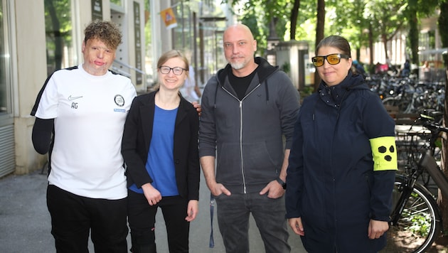 Aus dem Organisatoren-Team (v. l.): Armin Gabbichler, Lisa Klöckl, Robert Hakel und Katharina ...
