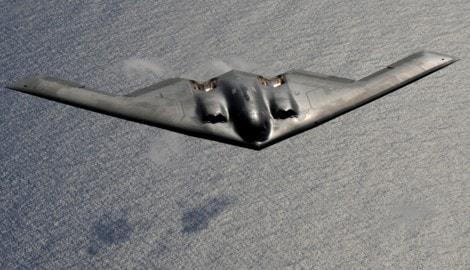 Die B2-Bomber haben eine Spannweite von 52 Metern, sind trotzdem fürs Radar fast unsichtbar.
