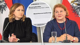 Plakolm (li.) und Schumann müssen verhandeln. Eine schnelle Einigung zeichnet sich inhaltlich ...