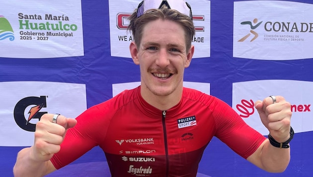 Jubelt über Platz 16 in Mexiko: Philip Pertl.