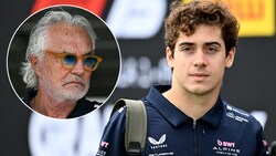 Alpine-Boss Flavio Briatore (li.) nahm sich Franco Colapinto vor.