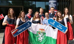Das Team Steiermark bei den Euroskills 2025 im dänischen Herning: Eva Manninger (Grafik-Design), ...