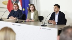 Korinna Schumann (SPÖ), Claudia Plakolm (ÖVP), Yannick Shetty (NEOS)