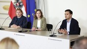 Korinna Schumann (SPÖ), Claudia Plakolm (ÖVP), Yannick Shetty (NEOS)