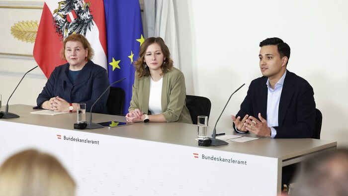Korinna Schumann, Claudia Plakolm und Yannick Shetty verkündeten den Startschuss für das ...