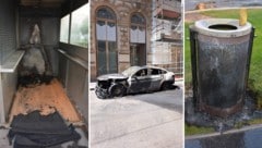 In der Nacht von Samstag auf Sonntag legte offenbar ein Feuerteufel gleich mehrere Brände – ...