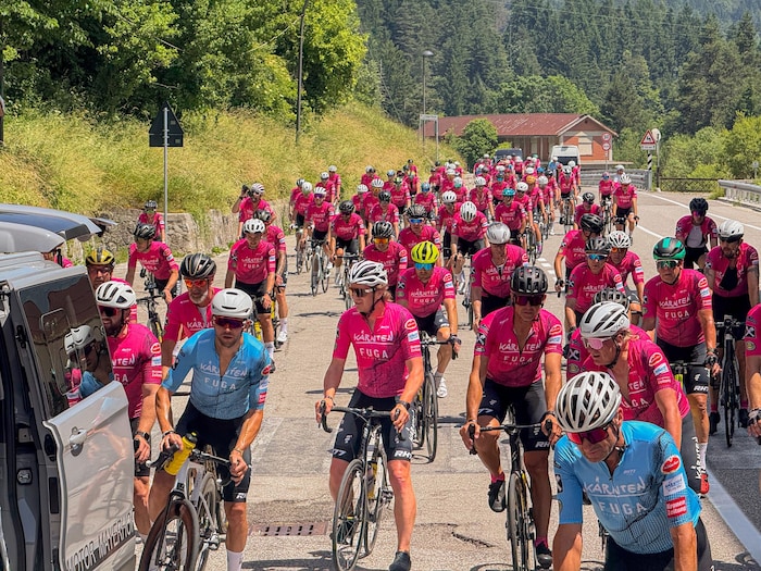 Kurzer Boxenstopp vor Tarvis. 