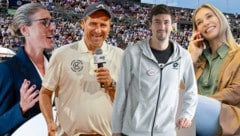 Simone Kumhofer, Alex Antonitsch, Sebastian Ofner (je nach Spielplan), Babsi Schett – sie alle ...
