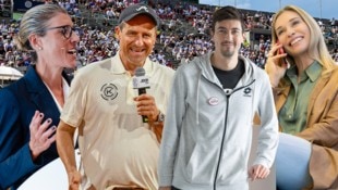Simone Kumhofer, Alex Antonitsch, Sebastian Ofner (je nach Spielplan), Babsi Schett – sie alle ...