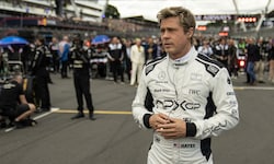 Brad Pitt spielt in „F 1“ den alternden Fahrer Sonny Hayes, der ein letztes Mal zur Formel 1 ...
