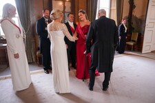 Norwegens König Harald und Königin Sonja, Kronprinz Haakon, Kronprinzessin Mette-Marit und ...