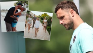 Marko Arnautović genießt den Urlaub mit seiner Familie.