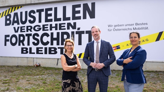 Für Wiener-Linien-Chefin Alexandra Reinagl, ASFINAG-Vorstandsdirektor Hartwig Hufnagl und ...