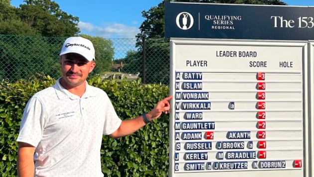 Michael Vonbank gewann das Quali-Turnier für „The Open Championship“ in Moor Park und spielt ...