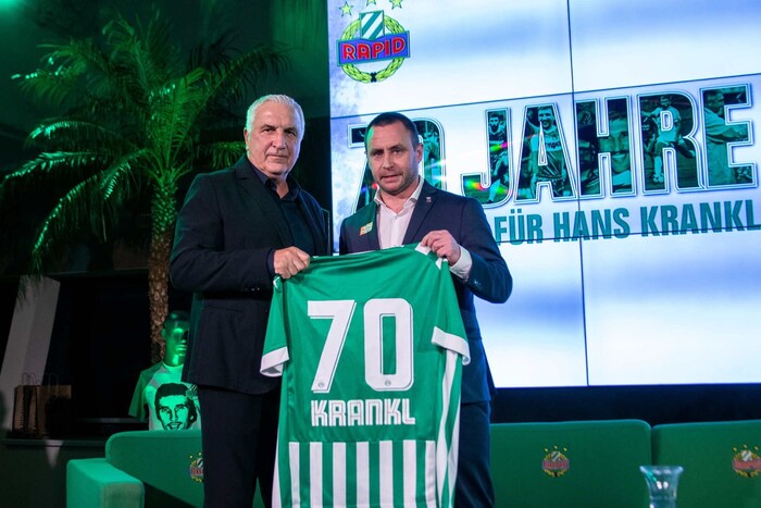 Rapid ließ Hans Krankl zu dessen 70. Geburtstag hochleben.