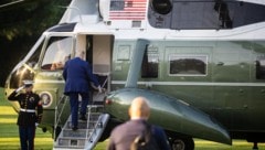 Der US-Staatschef bei seinem Abflug zum NATO-Gipfel
