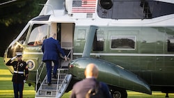 Der US-Staatschef bei seinem Abflug zum NATO-Gipfel