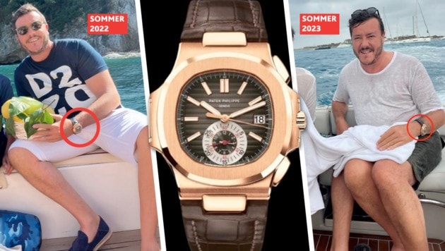 René Benko mit einer Patek Philippe Nautilus