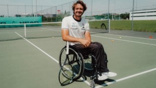 Rollstuhl-Tennisspieler Nico Langmann fand beim Talent Day in der Südstadt klare Worte.