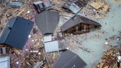 Am 28. Mai stürzten Millionen Kubikmeter Eis, Fels und Geröll ins Tal und begruben das Dorf ...