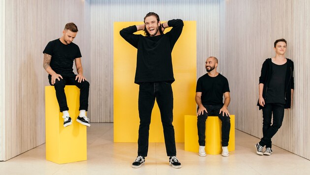 Schwanara stehen für Dialektpop mit Gefühl: Manuel Kurz (von links), Fabian Schwan, Tommy Wenig ...