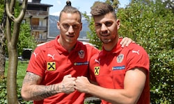 Aleksandar Dragovic (re.) und Marko Arnautovic liefen gemeinsam für Österreich auf.