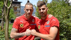Aleksandar Dragovic (re.) und Marko Arnautovic liefen gemeinsam für Österreich auf.