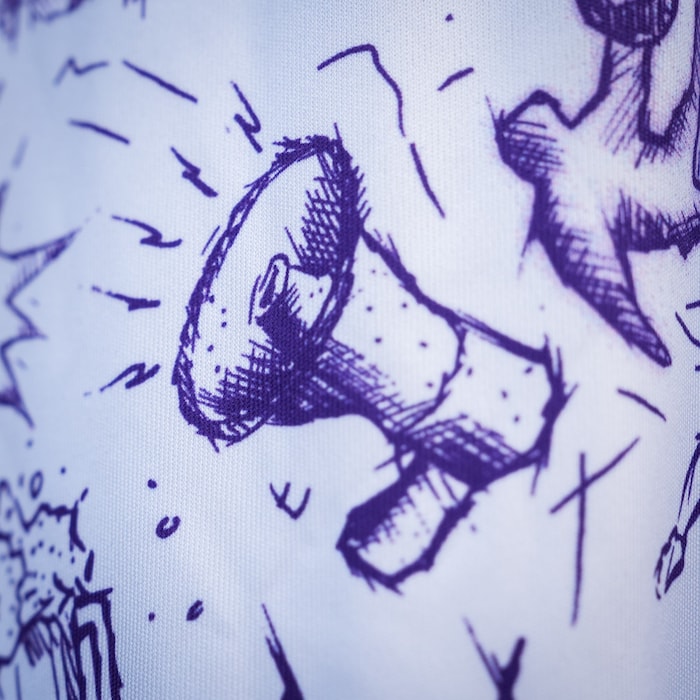 Das Megafon ist eines von vielen Symbolen für die Fans der Violetten. 