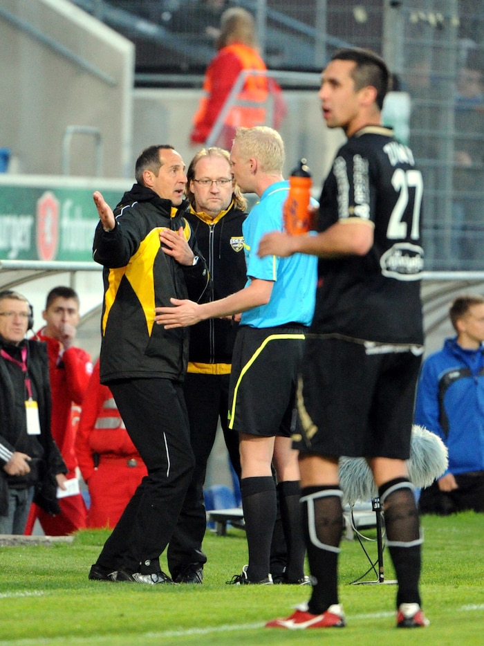 Mit dem heutigen Monaco-Trainer Adi Hütter.