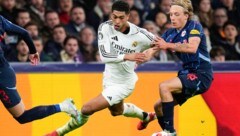 Bidstrup (re. gegen Reals Bellingham) traf beim 1:5 im Bernabeu.