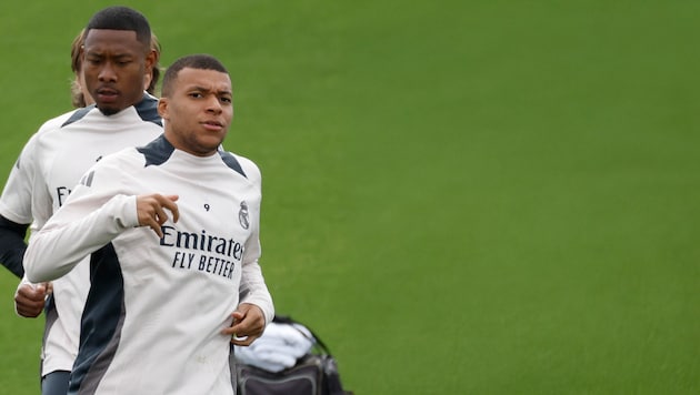 David Alaba (l.) und Kylian Mbappe werden gegen Salzburg nicht mitmischen können.