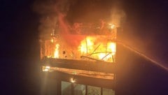 Die Flammen waren schon von weiten zu sehen. 
