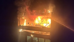 Die Flammen waren schon von weiten zu sehen. 