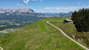Die Stanglalm mit dem prächtigen Blick zum Wilden Kaiser.