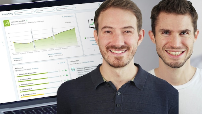 Das Software-Tool der Firma aus Linz – hier die Gründer Markus Koblmüller und David Schellander ...